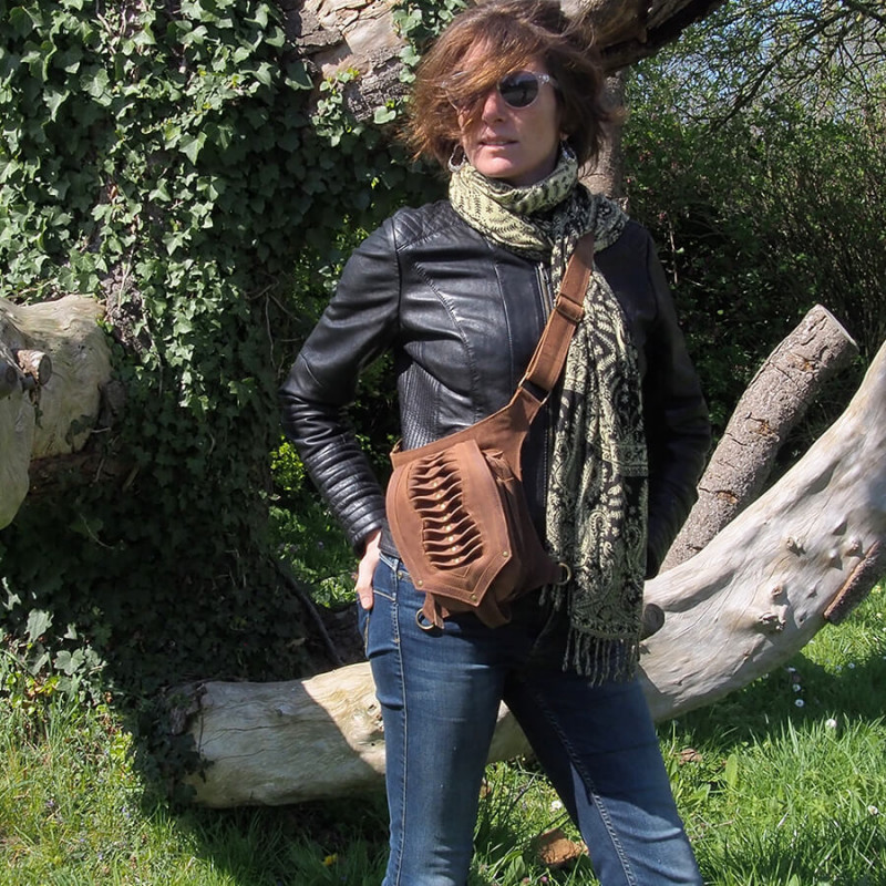 Ceinture cuir à poches - Biker - Hanche / Jambe