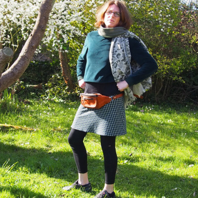 Sac Banane en cuir naturel - pochette à soufflet