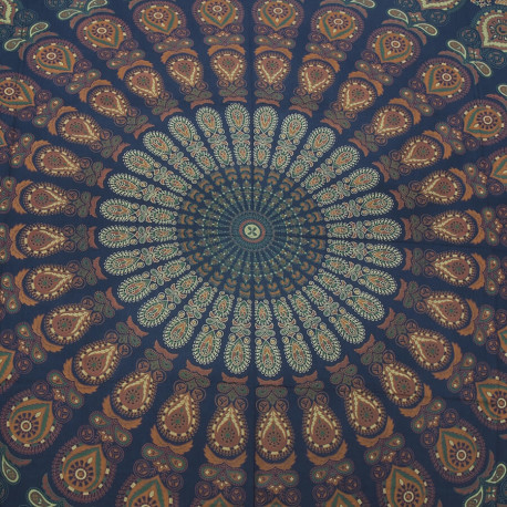 Tenture Mandala - Bleu - L