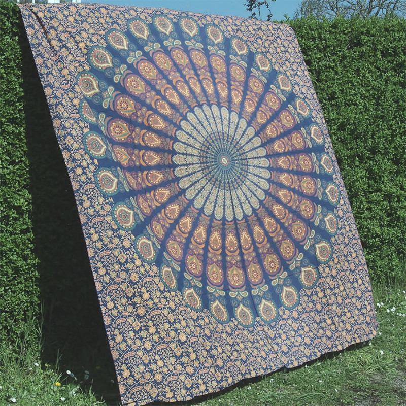 Tenture Mandala - Bleu - L