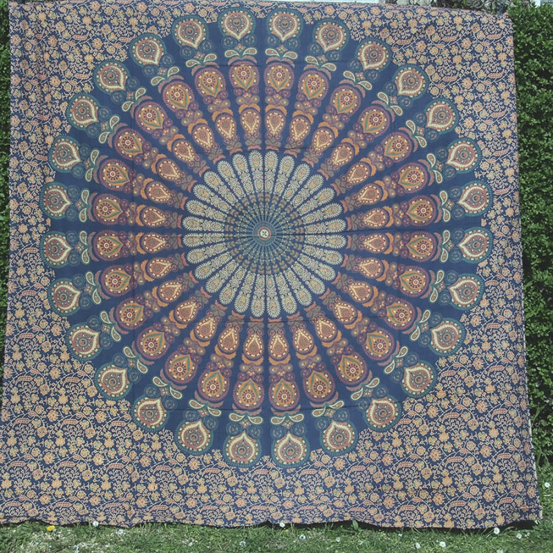 Tenture Mandala - Bleu - L