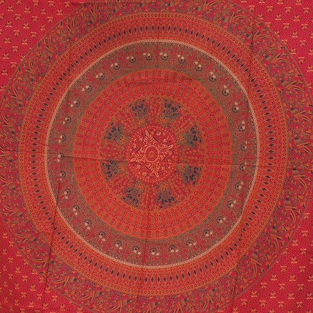 Tenture Mandala - Rouge - S