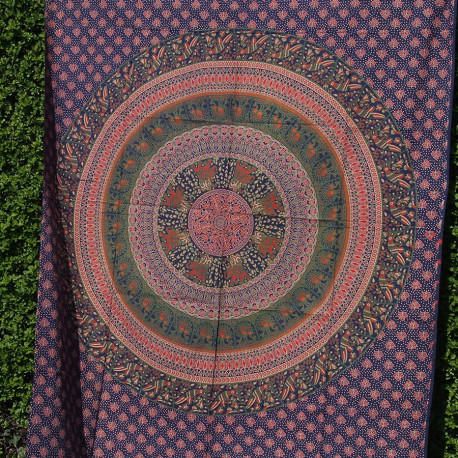 Tenture Mandala - Bleu - S