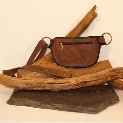 Ceinture en cuir 4 poches - Double soleil